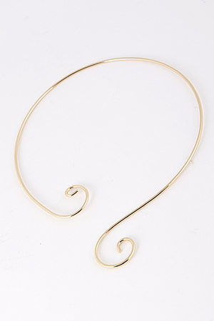 Free Curly Swirled End Collar Necklace 5ECA3